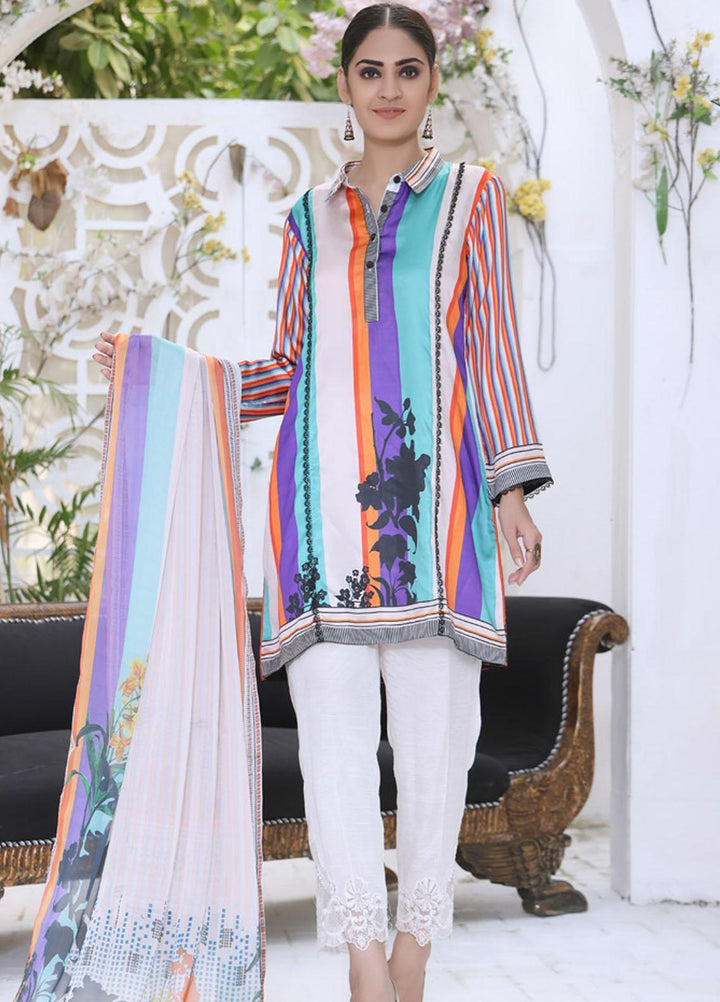 Ravishing By Regalia Textiles Printed Charmeuse Silk Suits Unstitched 2 Piece RGT22RC D8 - Winter Collection