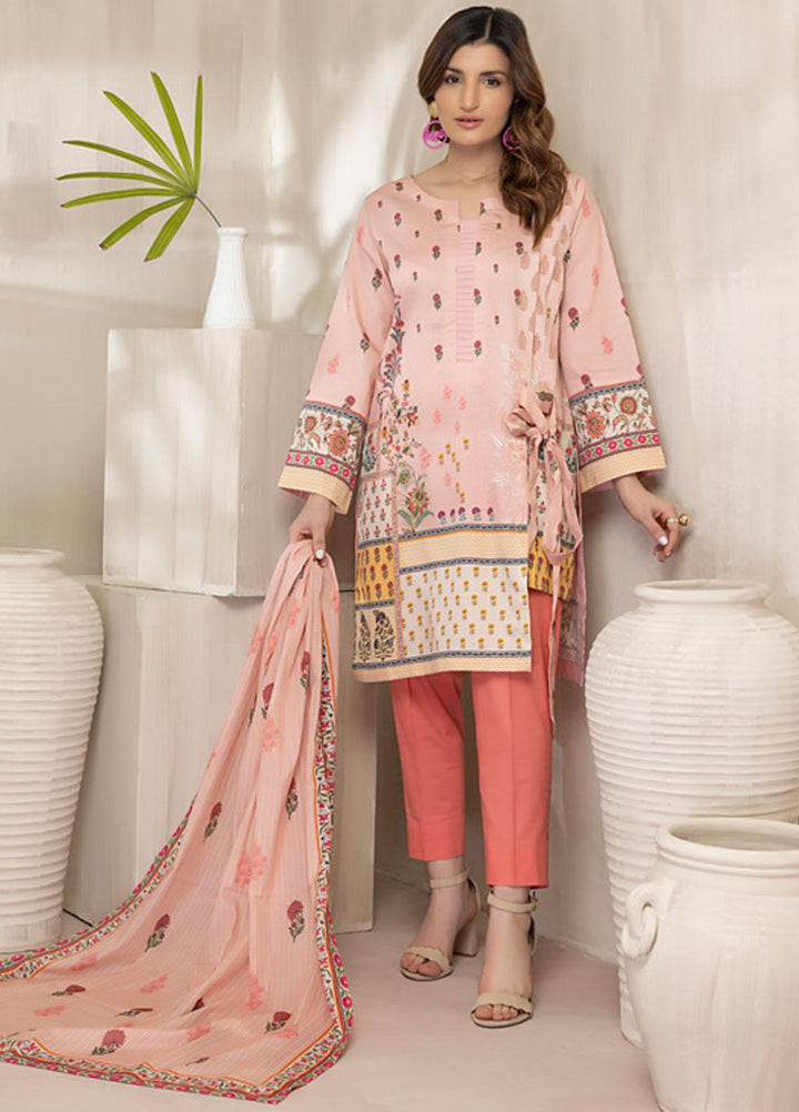 Regalia Textiles Printed Cotton Satin Suits Unstitched 3 Piece RGT22CS D3 - Festive Collection