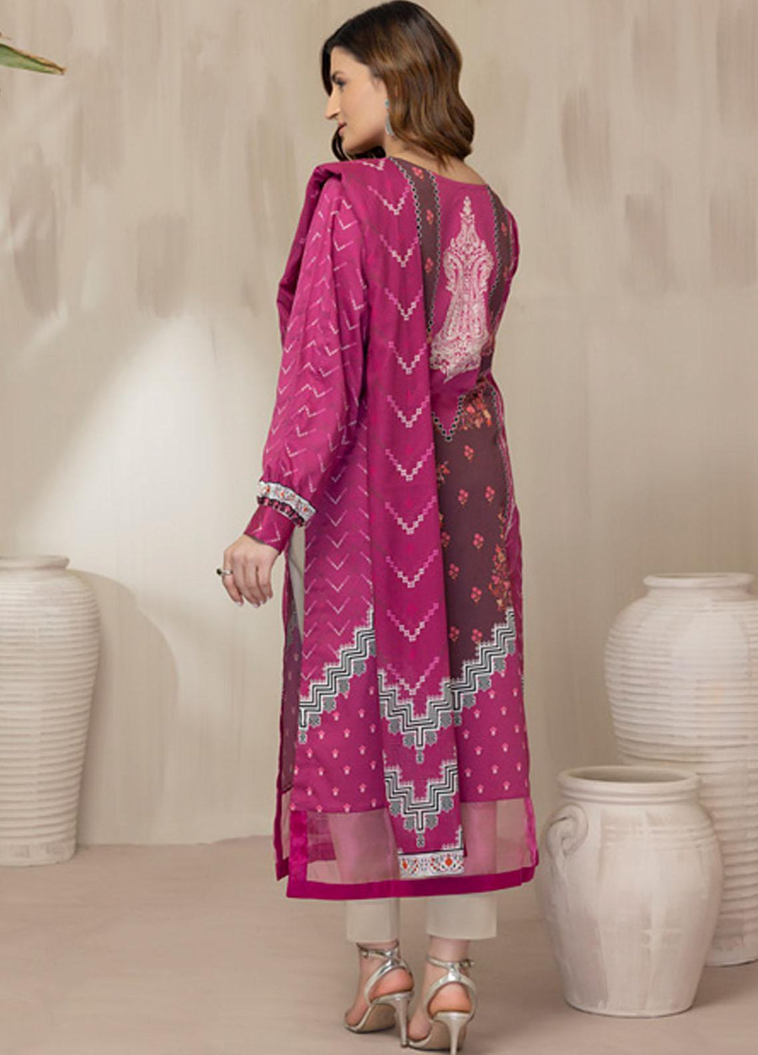 Regalia Textiles Printed Cotton Satin Suits Unstitched 3 Piece RGT22CS D5 - Festive Collection