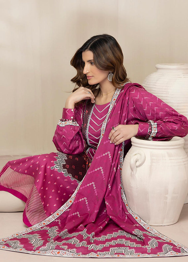 Regalia Textiles Printed Cotton Satin Suits Unstitched 3 Piece RGT22CS D5 - Festive Collection