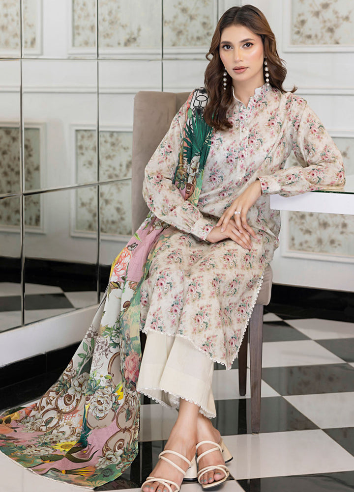 Regalia Textiles Digital Printed Lawn Suits Unstitched 3 Piece RGT25S19 D-07 - Summer Collection