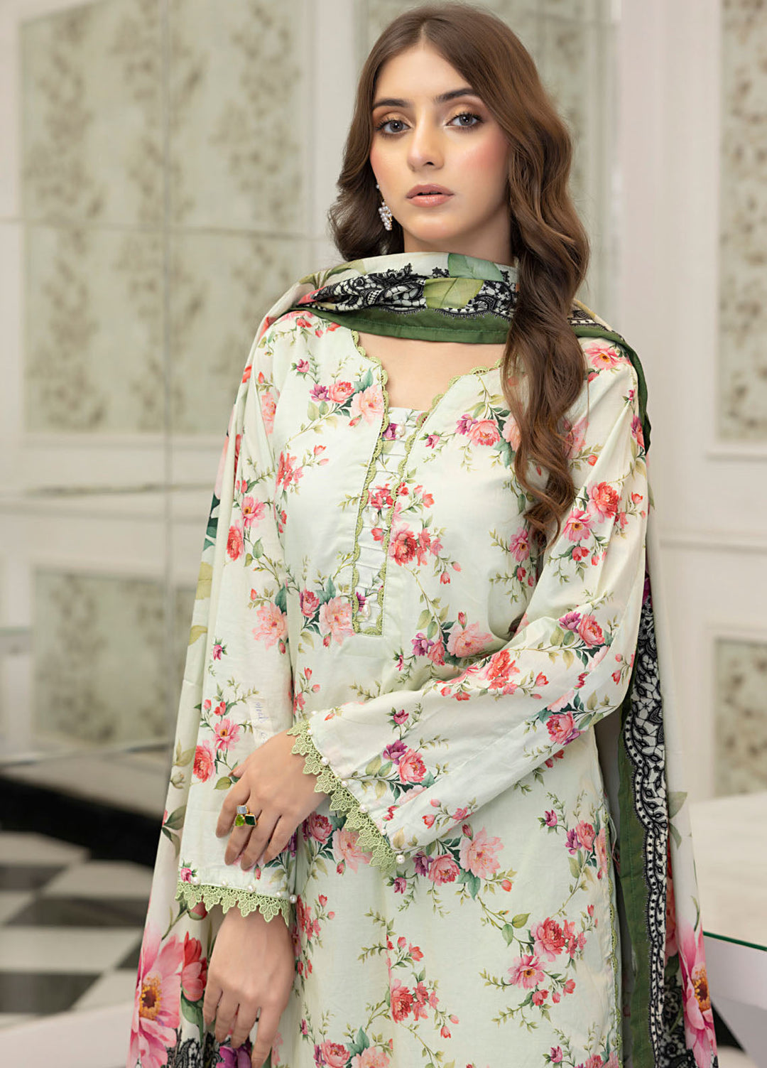 Regalia Textiles Digital Printed Lawn Suits Unstitched 3 Piece RGT25S19 D-09 - Summer Collection
