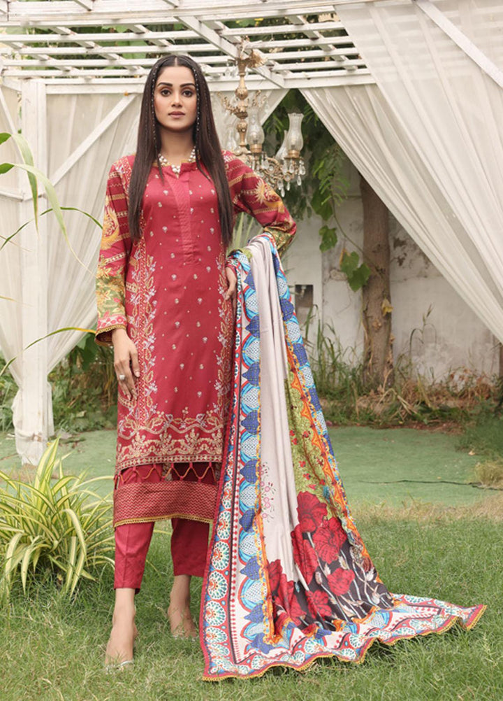 Regalia Textiles Printed Linen Suits Unstitched 3 Piece RGT22EL D-02 - Winter Collection