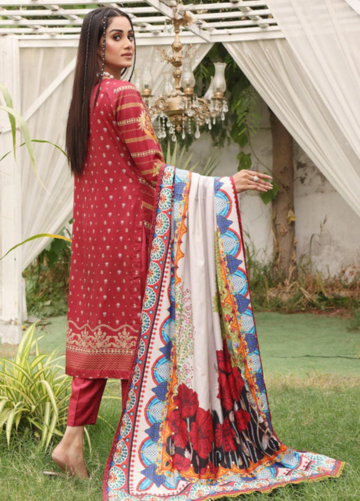 Regalia Textiles Printed Linen Suits Unstitched 3 Piece RGT22EL D-02 - Winter Collection