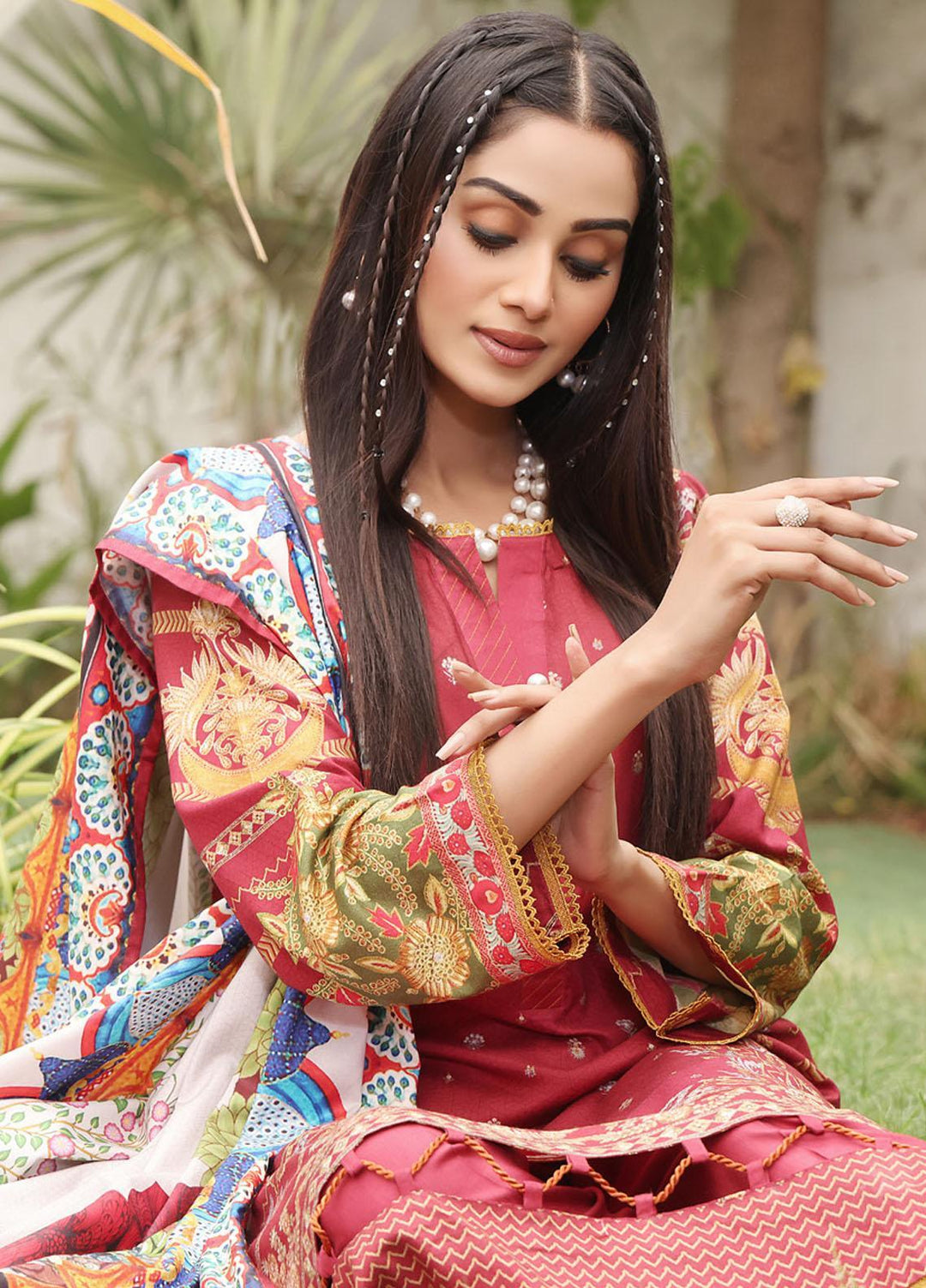Regalia Textiles Printed Linen Suits Unstitched 3 Piece RGT22EL D-02 - Winter Collection