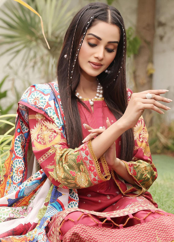 Regalia Textiles Printed Linen Suits Unstitched 3 Piece RGT22EL D-02 - Winter Collection
