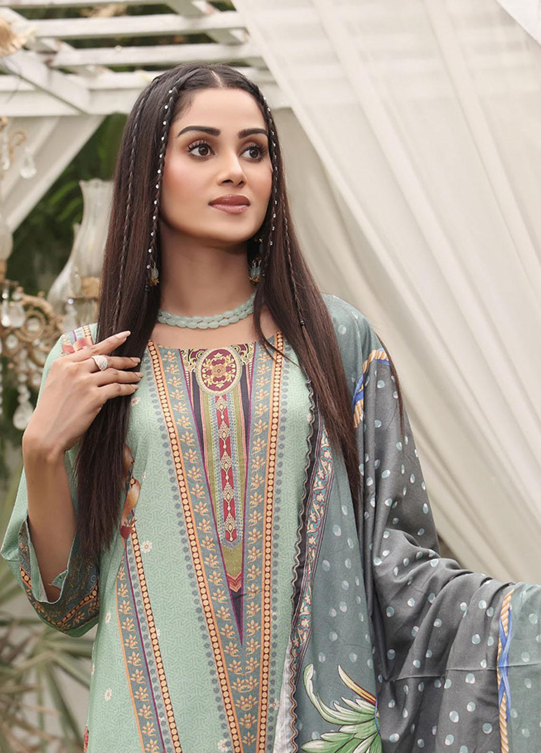 Regalia Textiles Printed Linen Suits Unstitched 3 Piece RGT22EL D-03 - Winter Collection