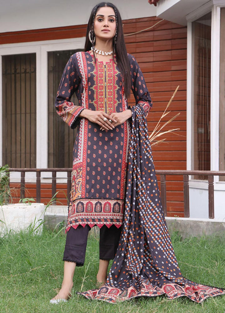 Regalia Textiles Printed Linen Suits Unstitched 3 Piece RGT22EL D-07 - Winter Collection