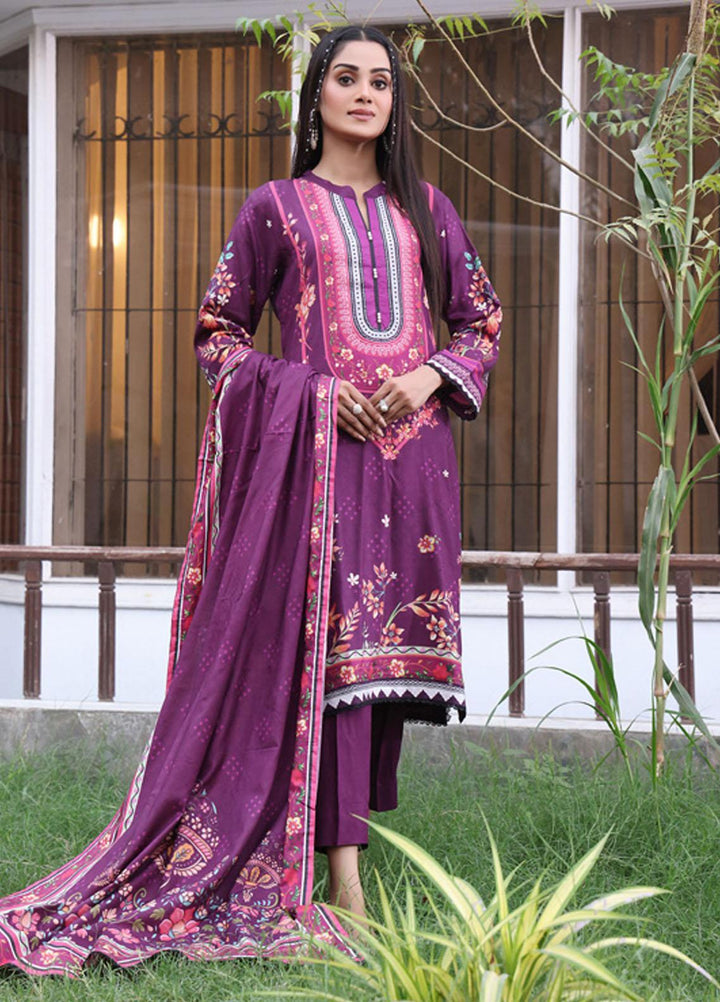 Regalia Textiles Printed Linen Suits Unstitched 3 Piece RGT22EL D-08 - Winter Collection