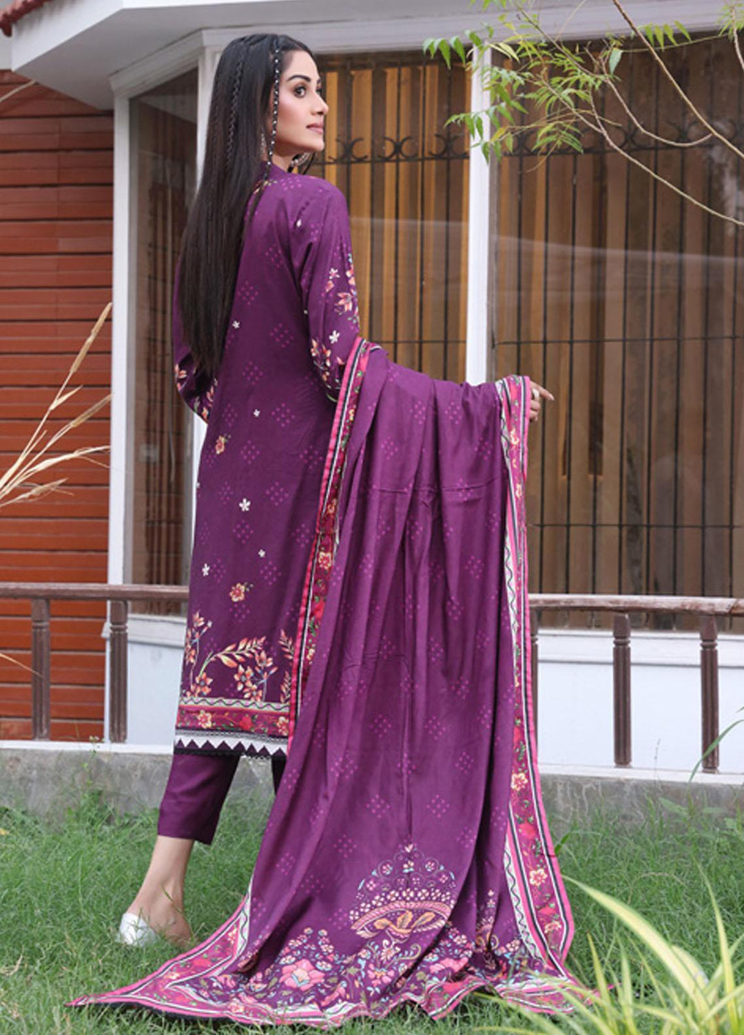 Regalia Textiles Printed Linen Suits Unstitched 3 Piece RGT22EL D-08 - Winter Collection