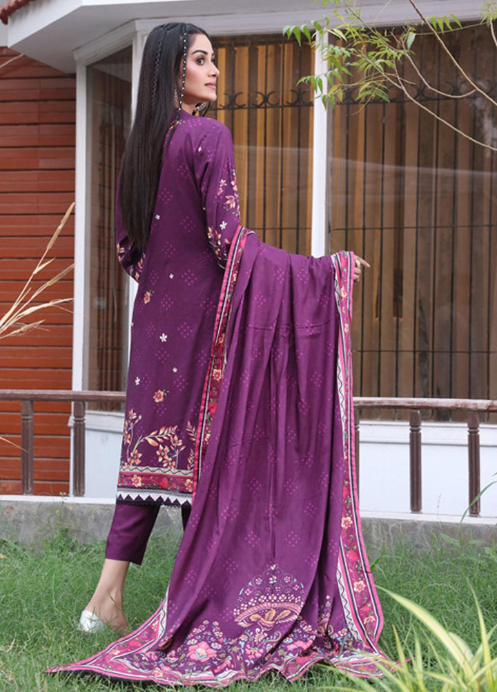 Regalia Textiles Printed Linen Suits Unstitched 3 Piece RGT22EL D-08 - Winter Collection