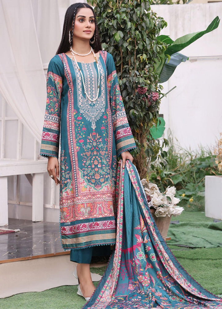 Regalia Textiles Printed Linen Suits Unstitched 3 Piece RGT22EL D-09 - Winter Collection