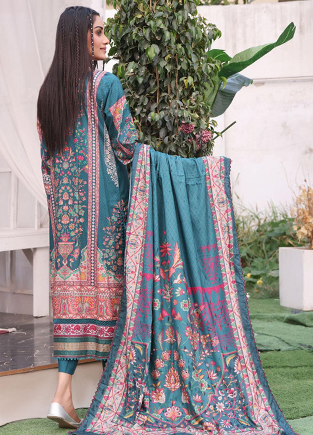 Regalia Textiles Printed Linen Suits Unstitched 3 Piece RGT22EL D-09 - Winter Collection