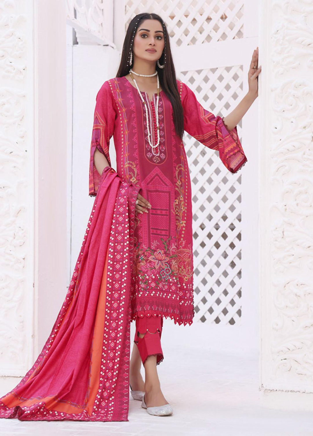 Regalia Textiles Printed Linen Suits Unstitched 3 Piece RGT22EL D-10 - Winter Collection