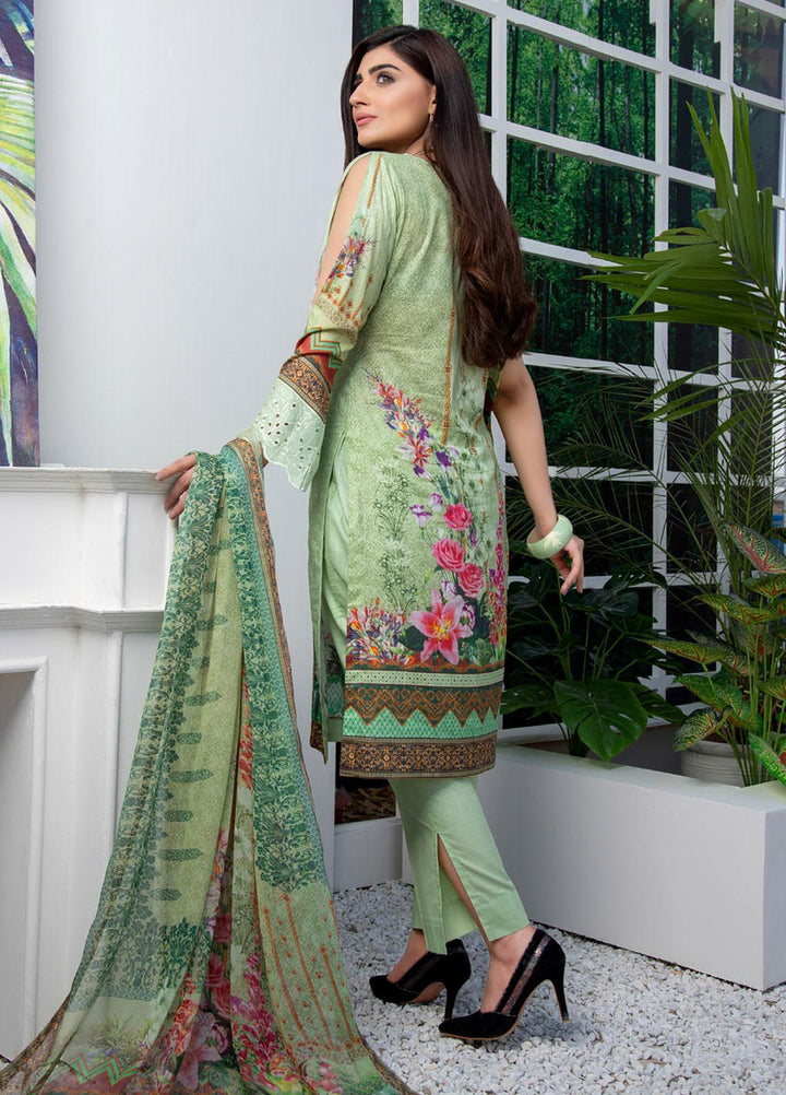 Regalia Textiles Embroidered Lawn Suits Unstitched 3 Piece RG21FE D-07 - Summer Collection
