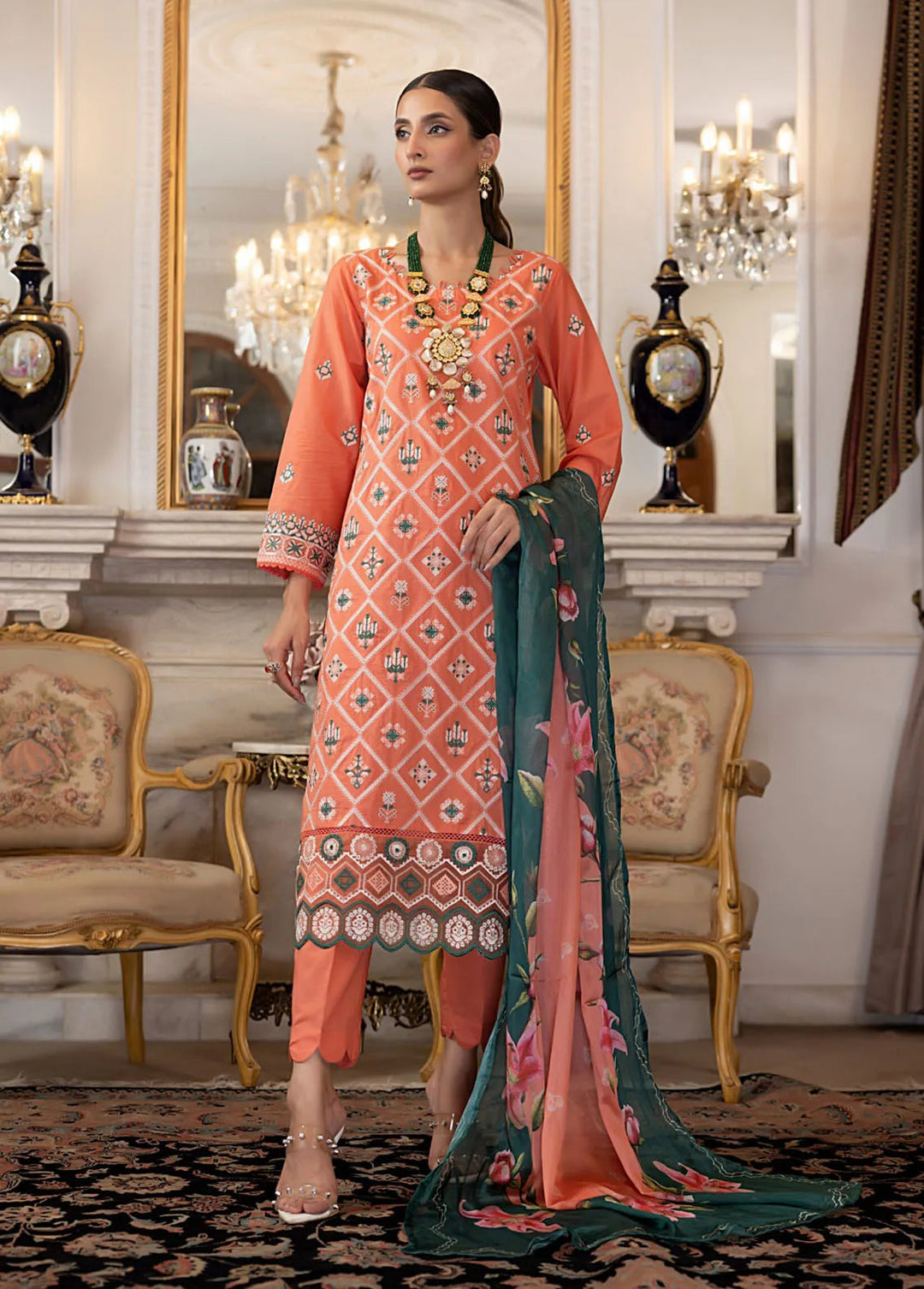 Regalia Textiles Pret Embroidered Lawn 3 Piece Suit RGT24B BFSL-4