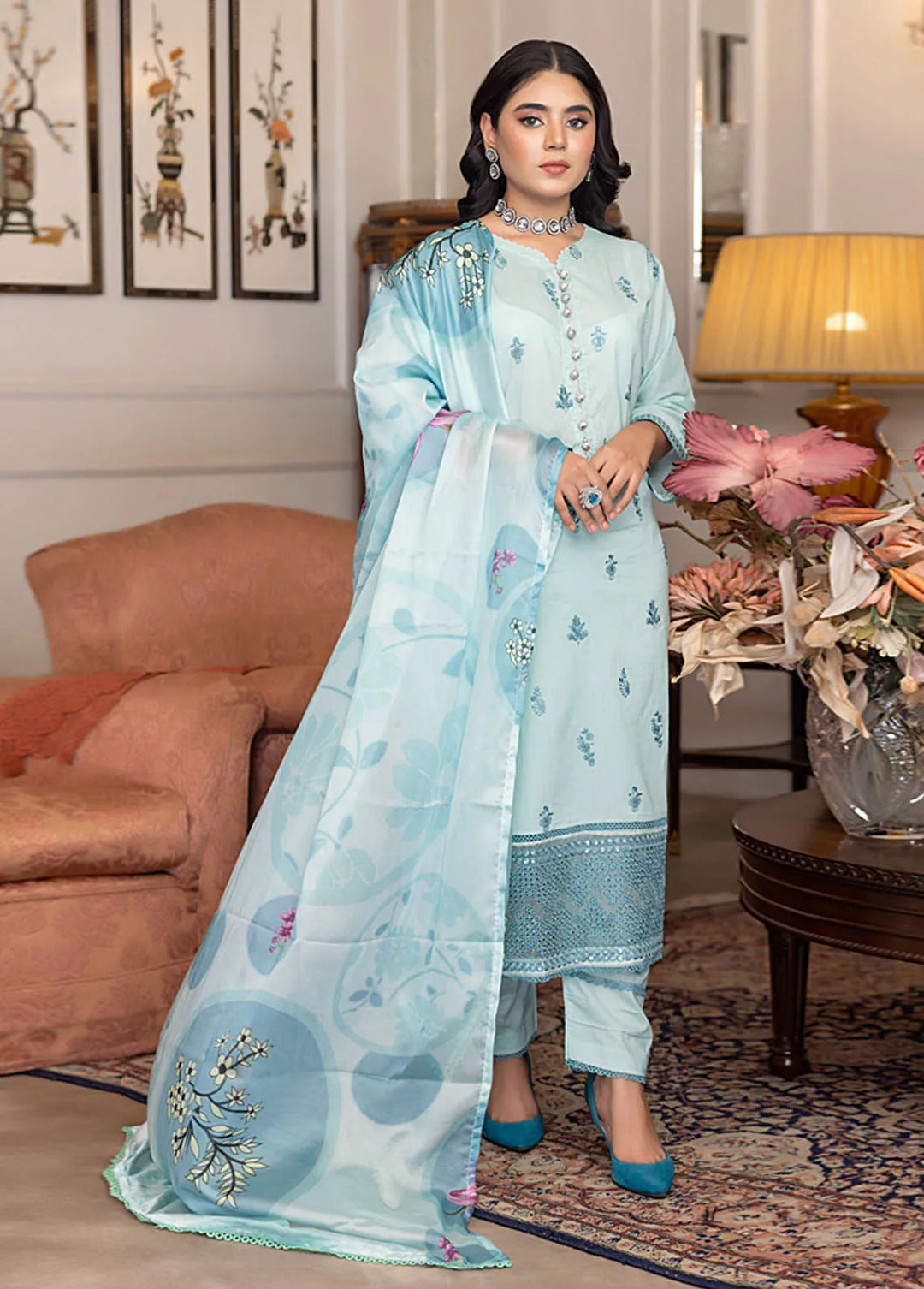 Regalia Textiles Pret Embroidered Lawn 3 Piece Suit RGT24B BFSL-6