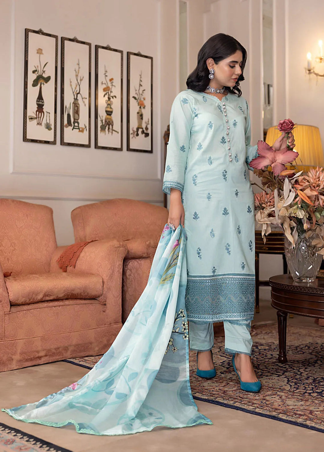 Regalia Textiles Pret Embroidered Lawn 3 Piece Suit RGT24B BFSL-6