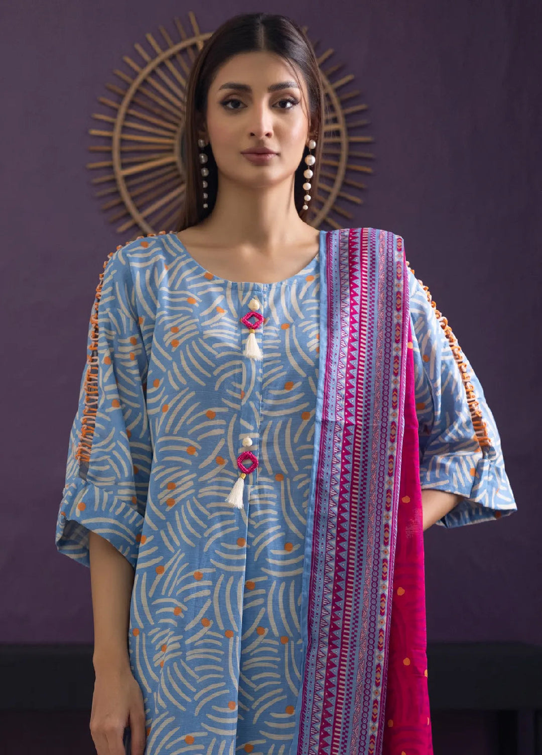 Regalia Textiles Trendy Threads Printed Lawn Suit Unstitched 3 Piece RGT24T D-03 - Summer Collection