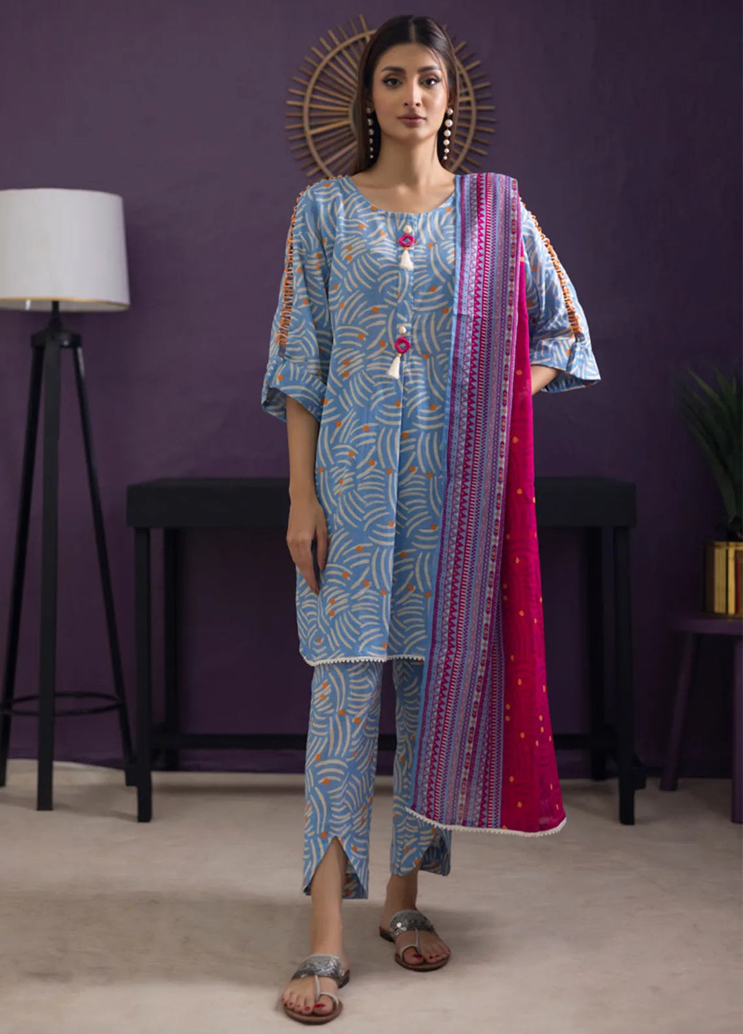 Regalia Textiles Trendy Threads Printed Lawn Suit Unstitched 3 Piece RGT24T D-03 - Summer Collection