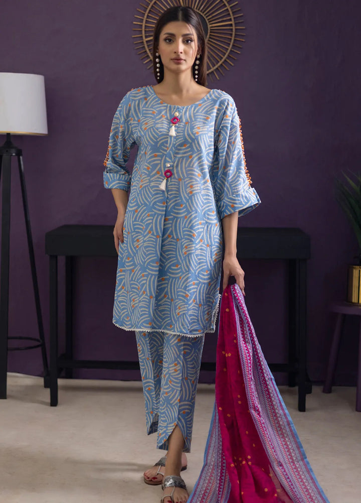 Regalia Textiles Trendy Threads Printed Lawn Suit Unstitched 3 Piece RGT24T D-03 - Summer Collection