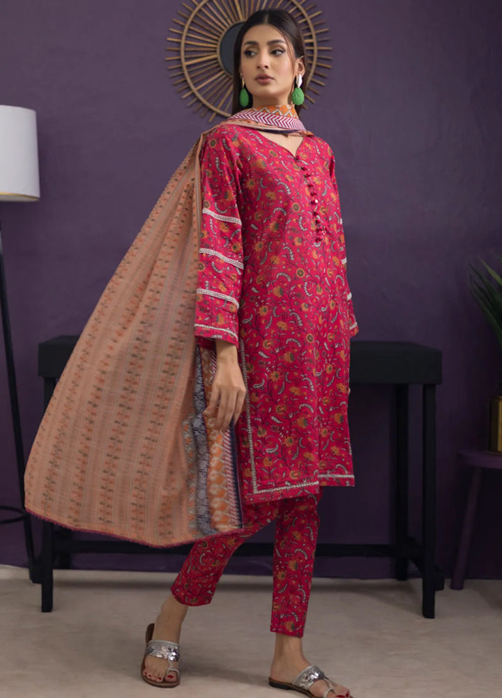 Regalia Textiles Trendy Threads Printed Lawn Suit Unstitched 3 Piece RGT24T D-04 - Summer Collection