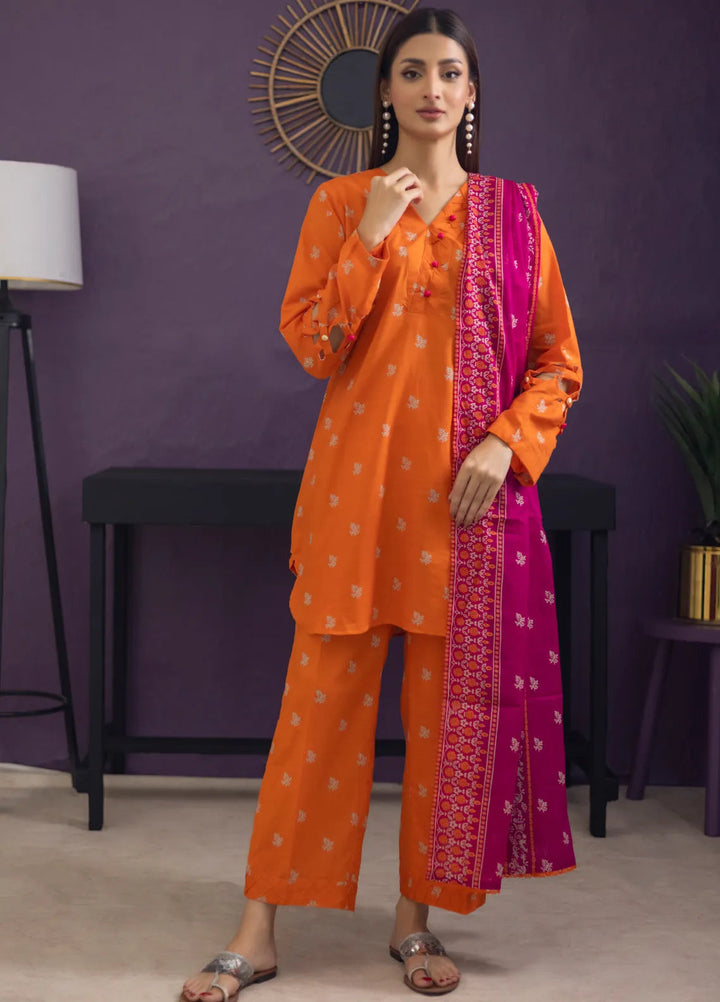 Regalia Textiles Trendy Threads Printed Lawn Suit Unstitched 3 Piece RGT24T D-06 - Summer Collection