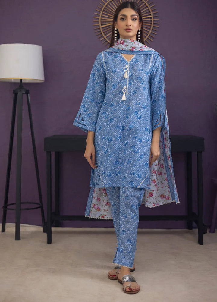 Regalia Textiles Trendy Threads Printed Lawn Suit Unstitched 3 Piece RGT24T D-07 - Summer Collection