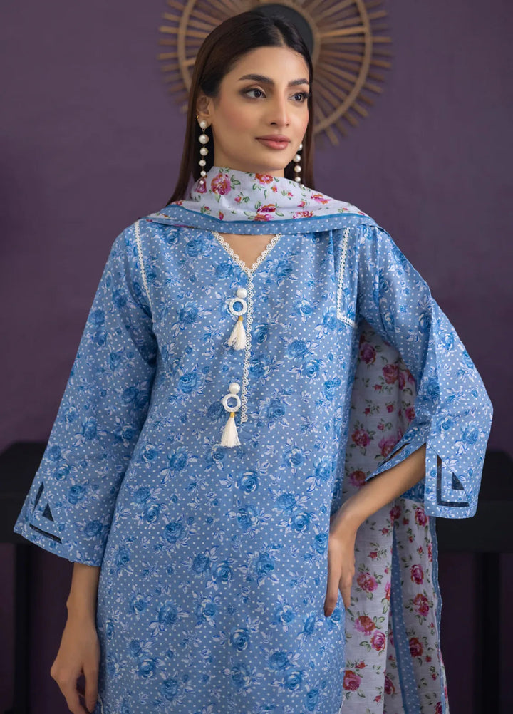 Regalia Textiles Trendy Threads Printed Lawn Suit Unstitched 3 Piece RGT24T D-07 - Summer Collection