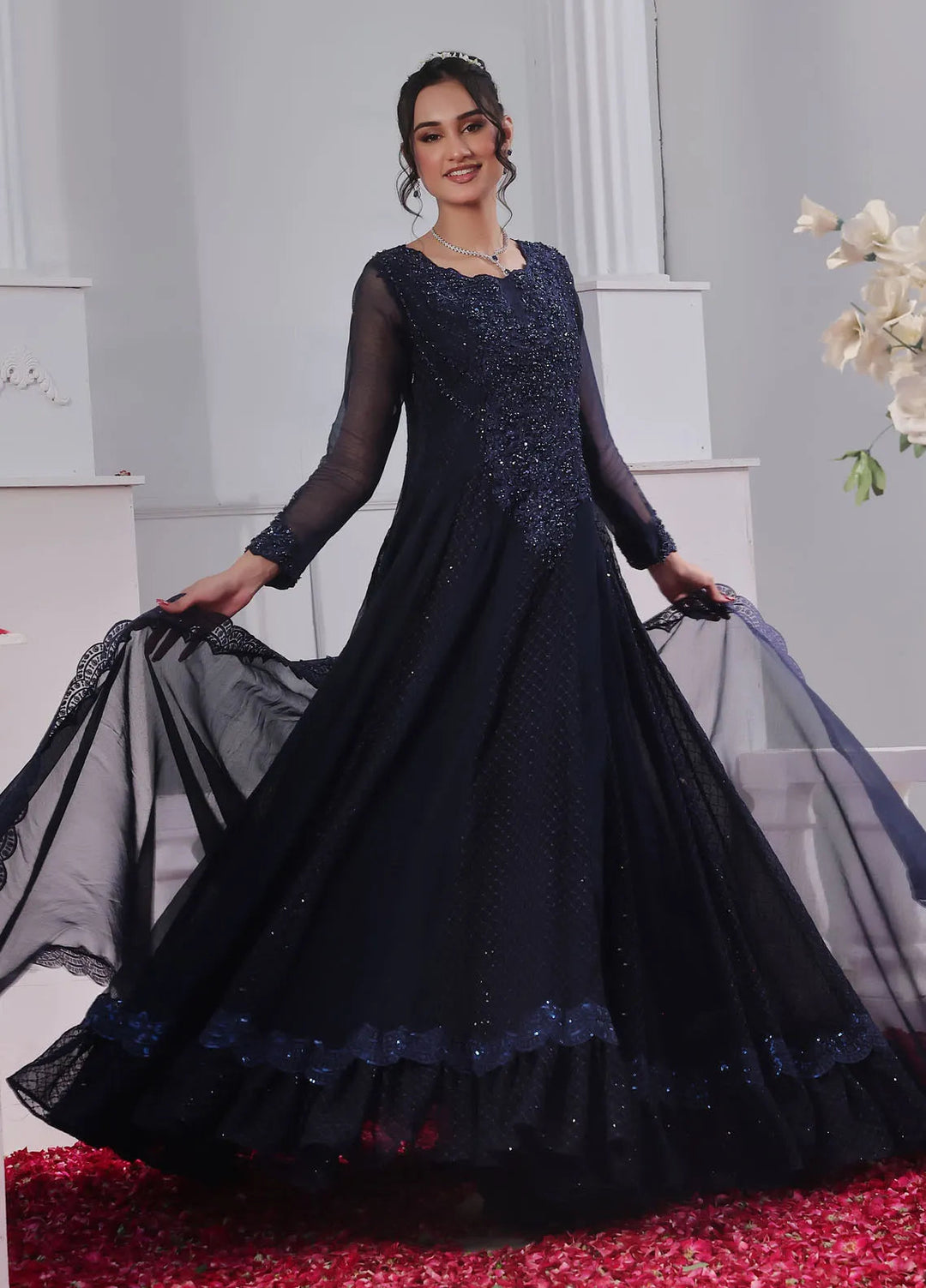 Rehan N Muzammil Pret Embroidered Khaadi Net 2 Piece Suit Esma