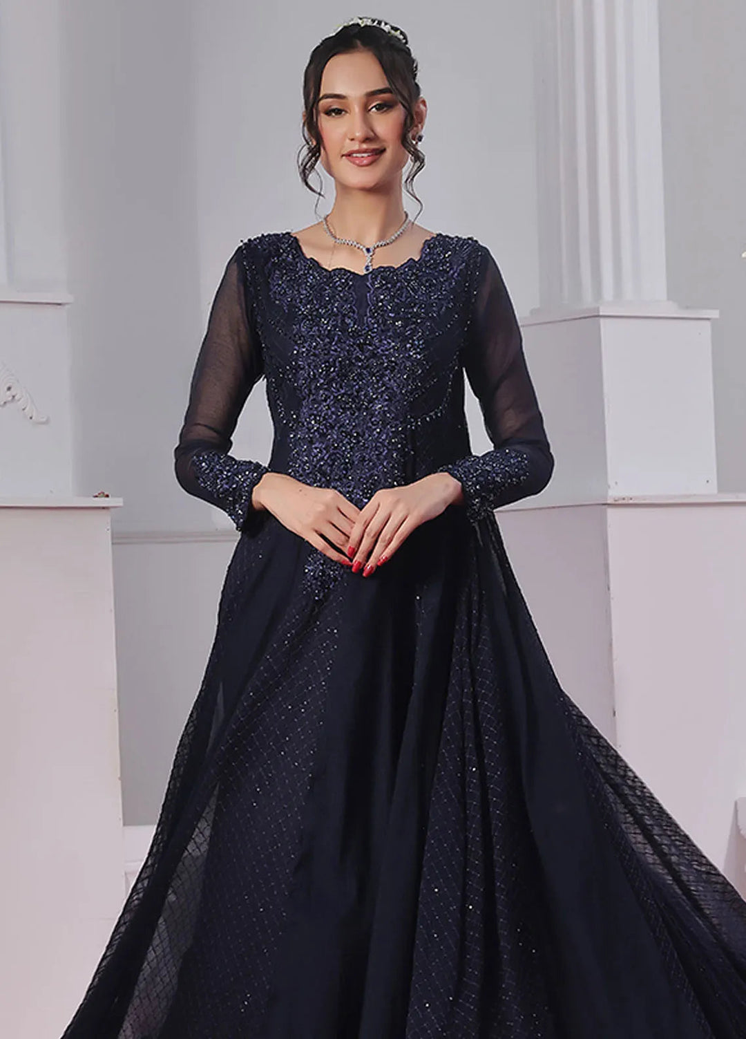 Rehan N Muzammil Pret Embroidered Khaadi Net 2 Piece Suit Esma