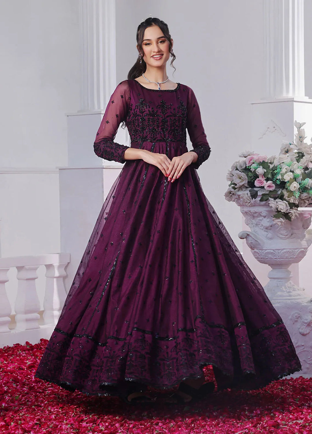 Rehan N Muzammil Pret Embroidered Khaadi Net 2 Piece Suit Nuru