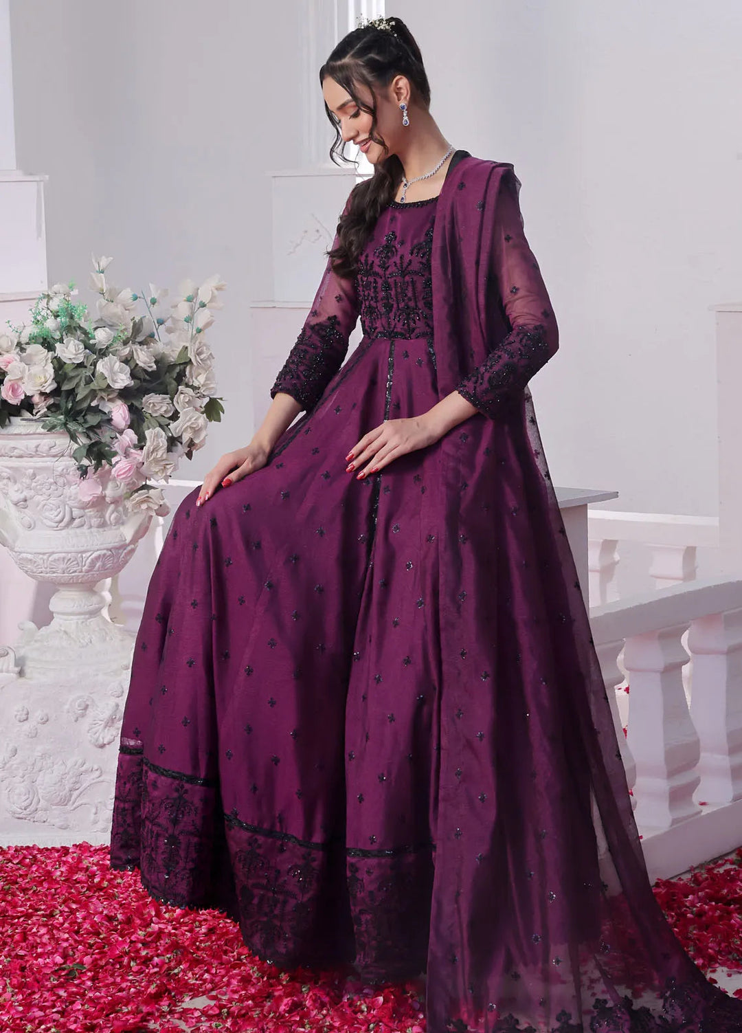 Rehan N Muzammil Pret Embroidered Khaadi Net 2 Piece Suit Nuru