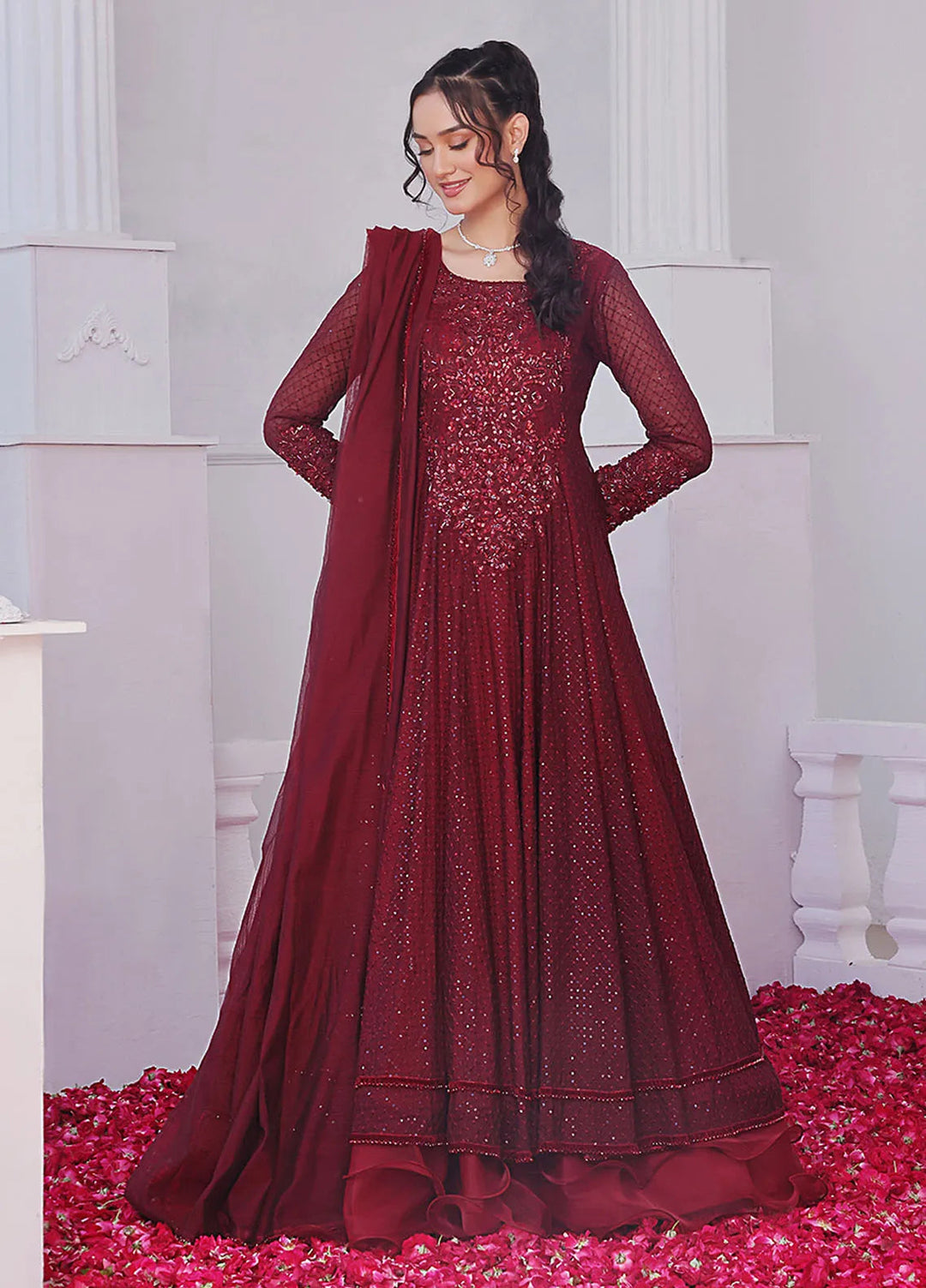 Rehan N Muzammil Pret Embroidered Khaadi Net 3 Piece Suit Sabella