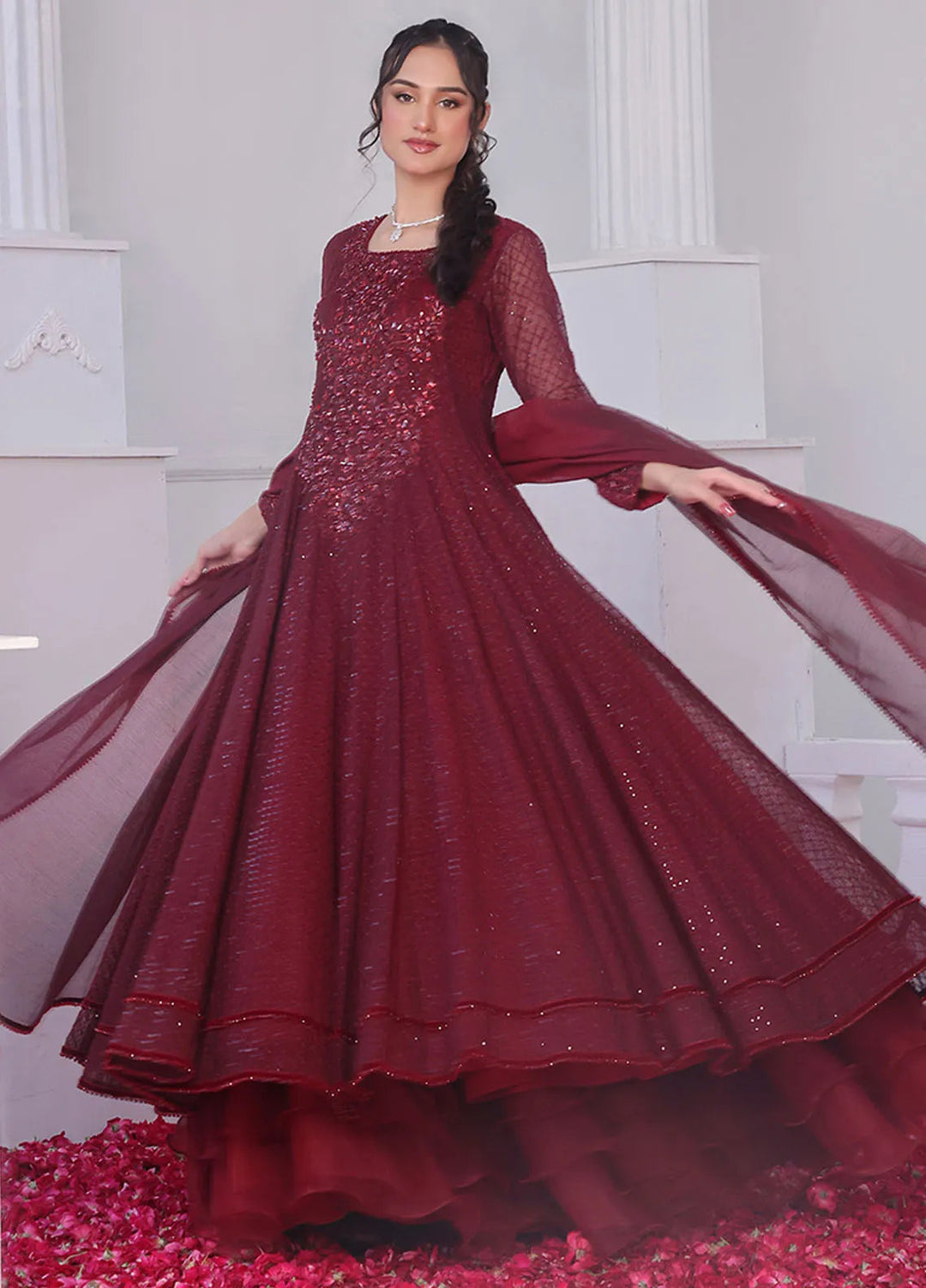 Rehan N Muzammil Pret Embroidered Khaadi Net 3 Piece Suit Sabella