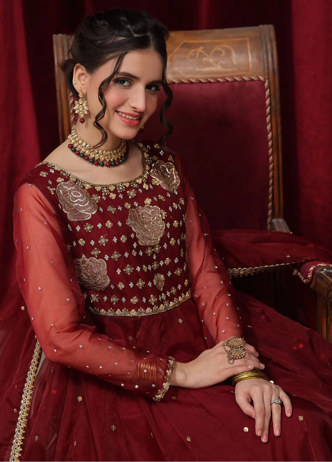 Rehan N Muzammil Pret Embroidered Organza 2 Piece Suit Anabiya