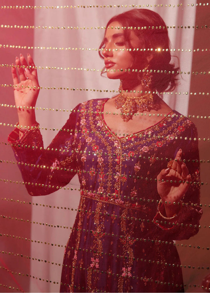 Rehan N Muzammil Pret Embroidered Shamooz Silk 3 Piece Suit Clara