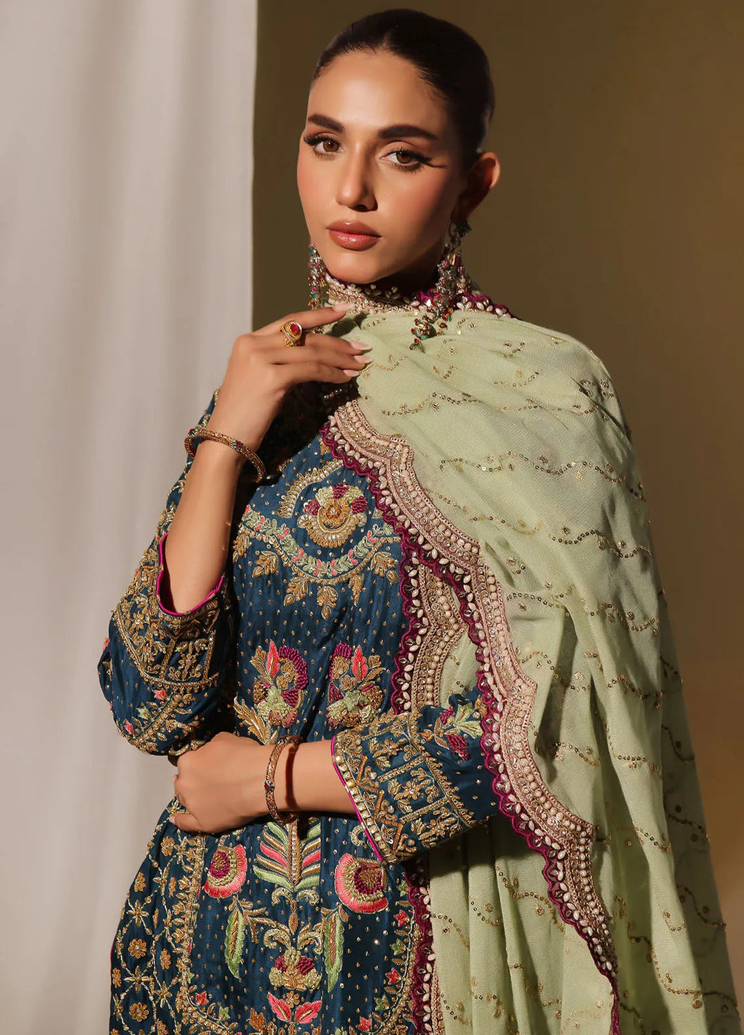 Rehan N Muzammil Pret Embroidered Sheesha Silk 3 Piece Suit Adelaide