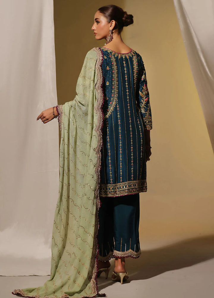 Rehan N Muzammil Pret Embroidered Sheesha Silk 3 Piece Suit Adelaide