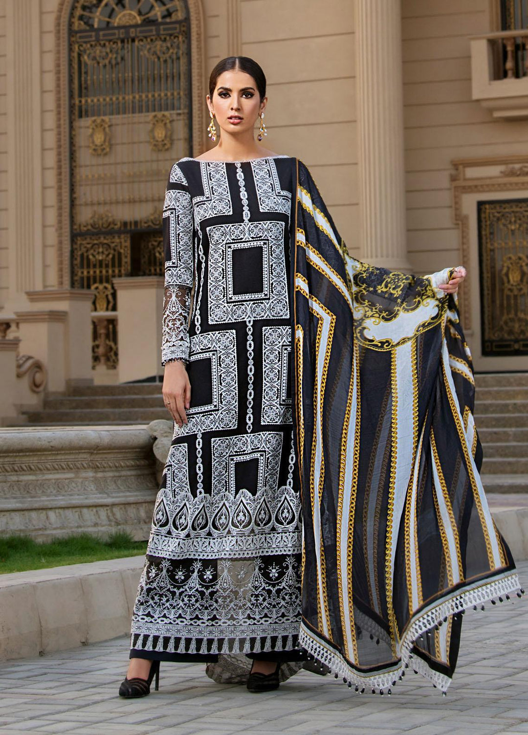 Reign Embroidered Lawn Suits Unstitched 3 Piece RGN21RG AALIYAH - Summer Collection