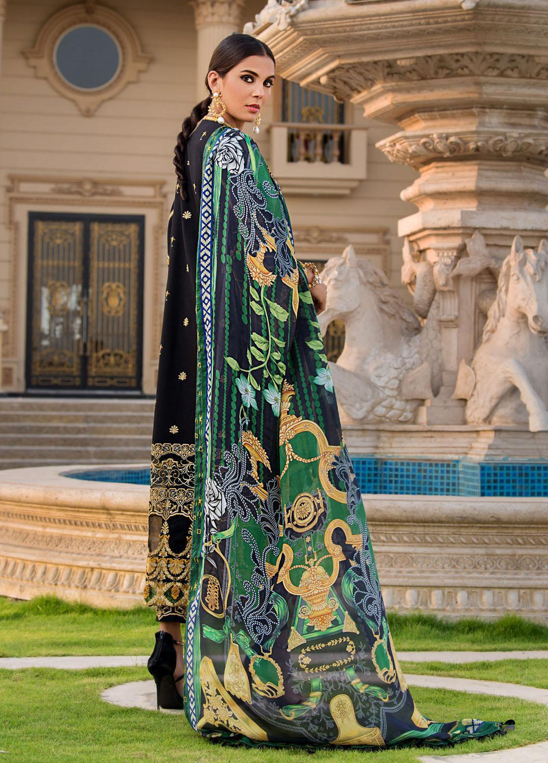 Reign Embroidered Lawn Suits Unstitched 3 Piece RGN21RG DION - Summer Collection