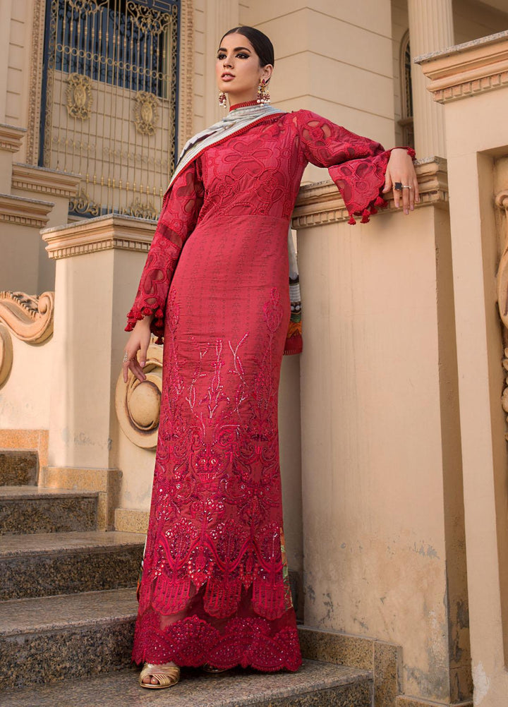 Reign Embroidered Lawn Suits Unstitched 3 Piece RGN21RG GARNET - Summer Collection