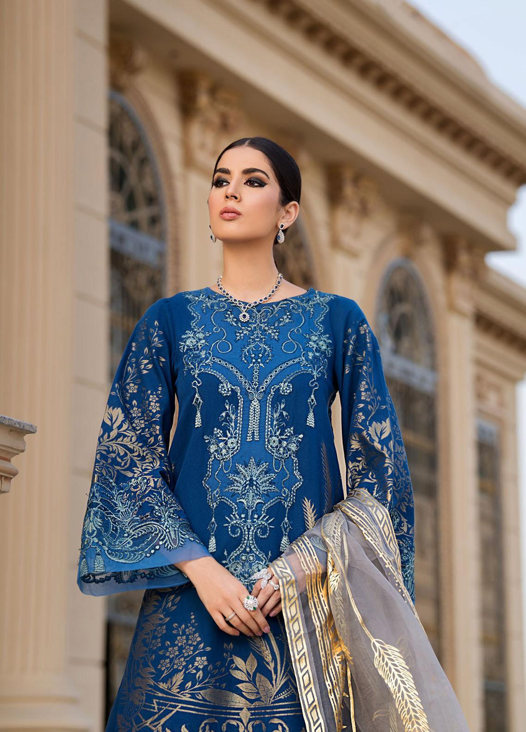 Reign Embroidered Lawn Suits Unstitched 3 Piece RGN21RG IRIS - Summer Collection
