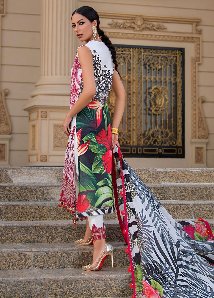 Reign Embroidered Lawn Suits Unstitched 3 Piece RGN21RG JUNO - Summer Collection