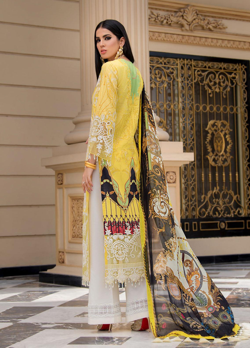 Reign Embroidered Lawn Suits Unstitched 3 Piece RGN21RG ROBIN - Summer Collection