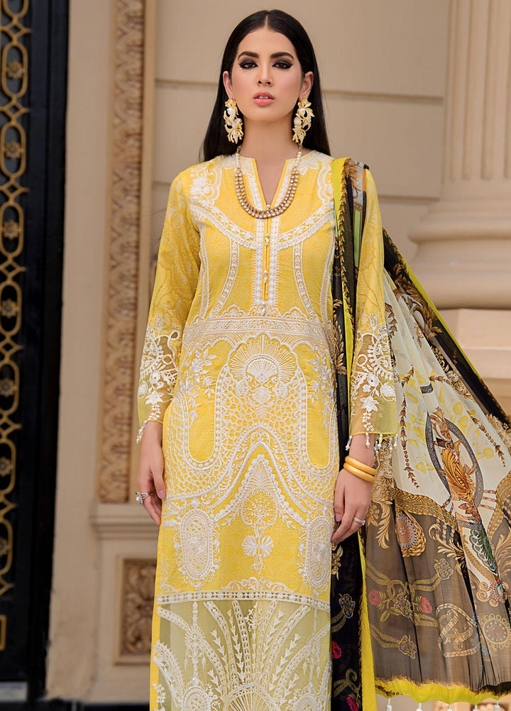 Reign Embroidered Lawn Suits Unstitched 3 Piece RGN21RG ROBIN - Summer Collection