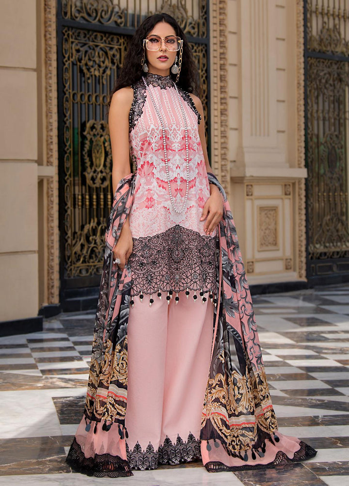 Reign Embroidered Lawn Suits Unstitched 3 Piece RGN21RG ROSE - Summer Collection