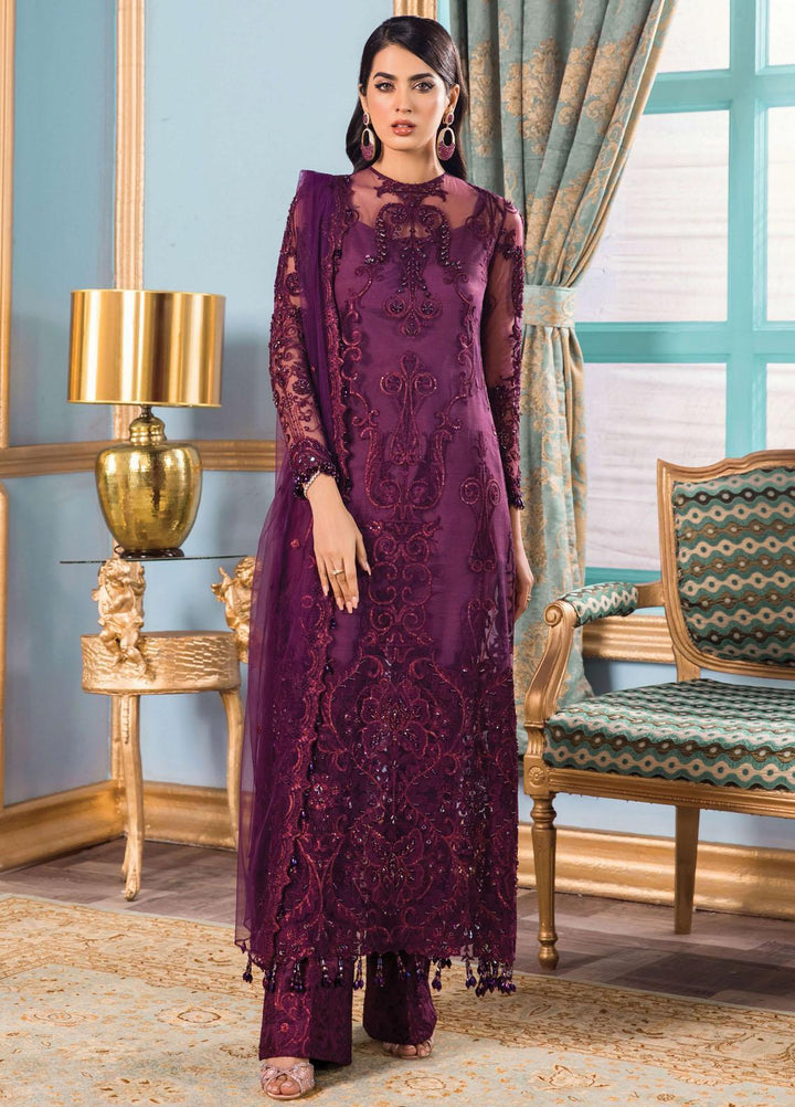 Reign Embroidered Net Suits Unstitched 3 Piece RGN22TF RN-02 ENORA - Formals Collection