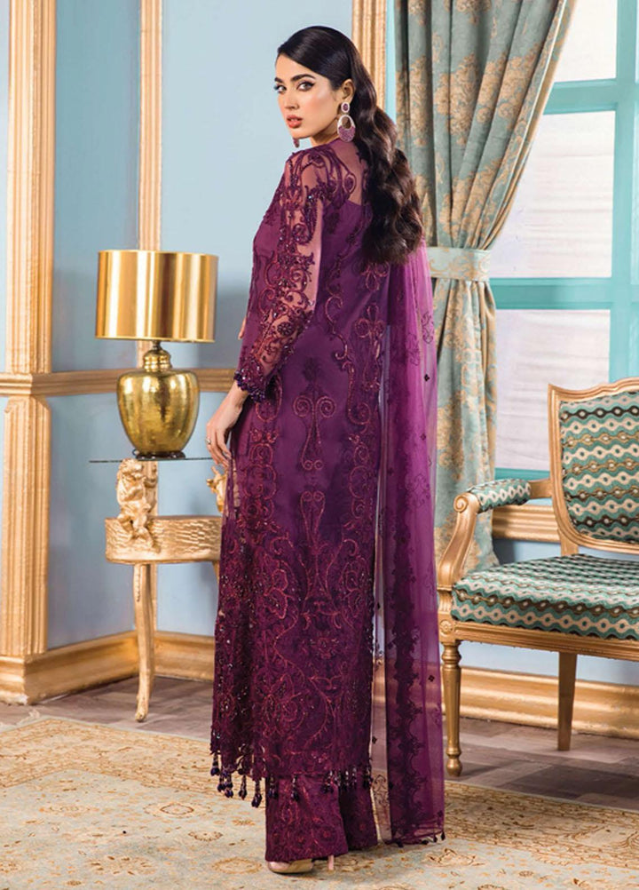 Reign Embroidered Net Suits Unstitched 3 Piece RGN22TF RN-02 ENORA - Formals Collection