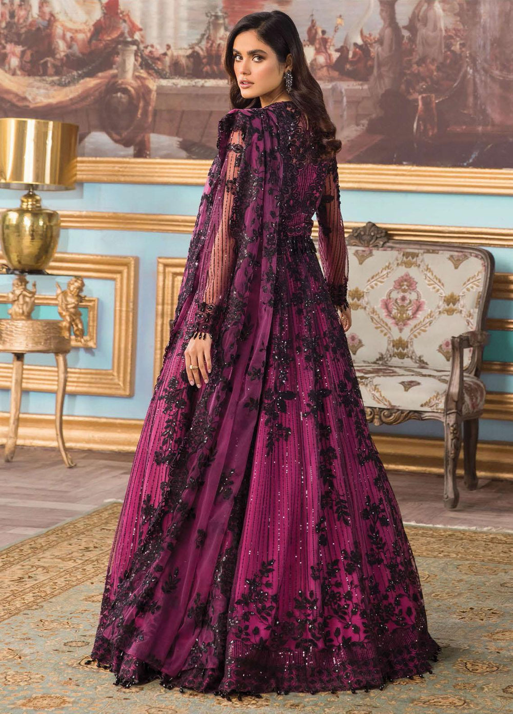 Reign Embroidered Net Suits Unstitched 3 Piece RGN22TF RN-03 LEA - Formals Collection